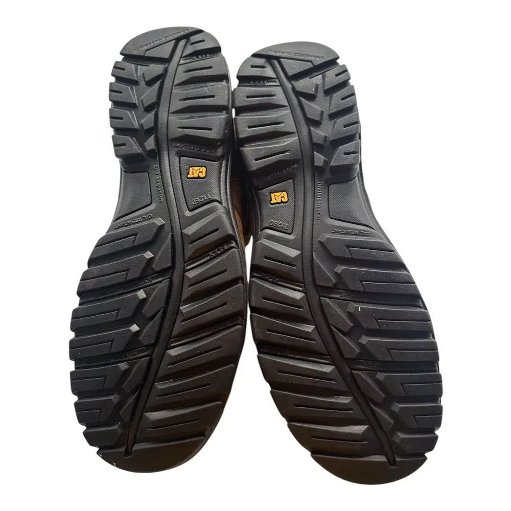 Caterpillar Threshold Work Boots Mens Sz 13‎ M Brown Waterproof Steel Toe P90935